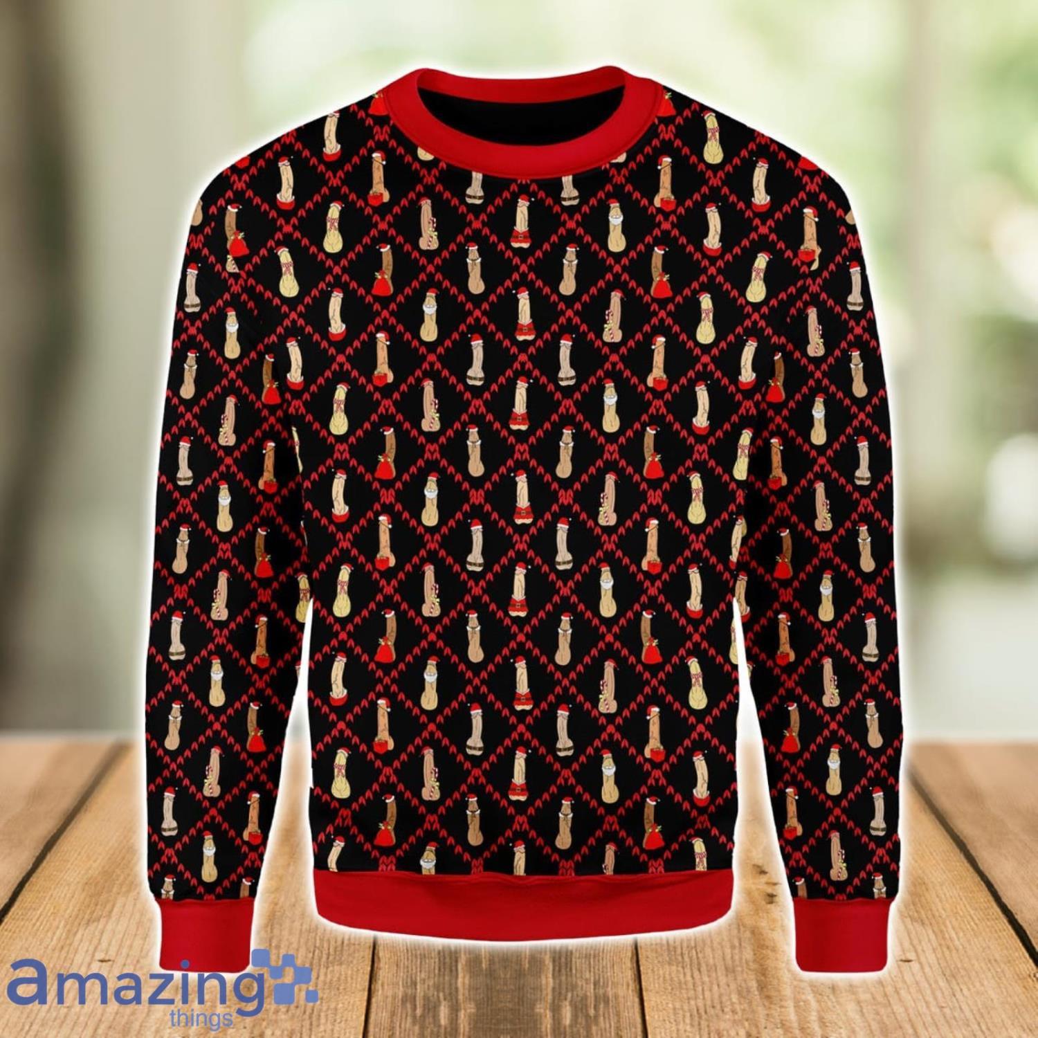 Big Dicks Santa Ugly Christmas Sweater Xmas Gift Men And Women Christmas Sweater Product Photo 1