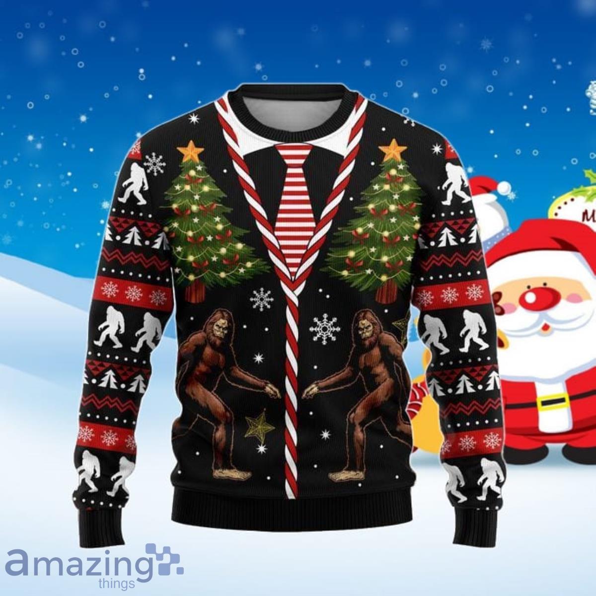 Bigfoot Ugly Christmas Sweater Best Gift For Men And Women Product Photo 1