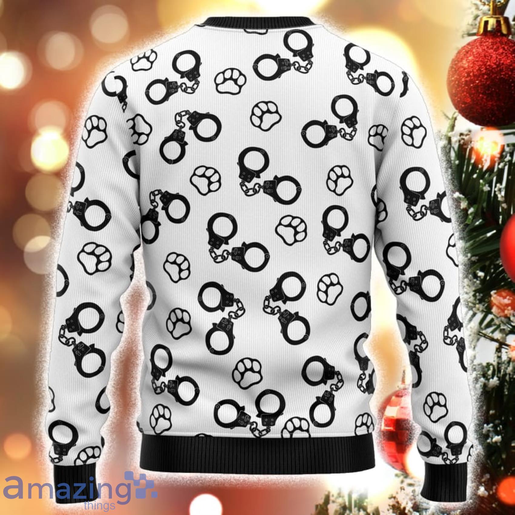 Black Cat Knocked Down The Xmas Tree Funny Christmas 3D Sweater Product Photo 1