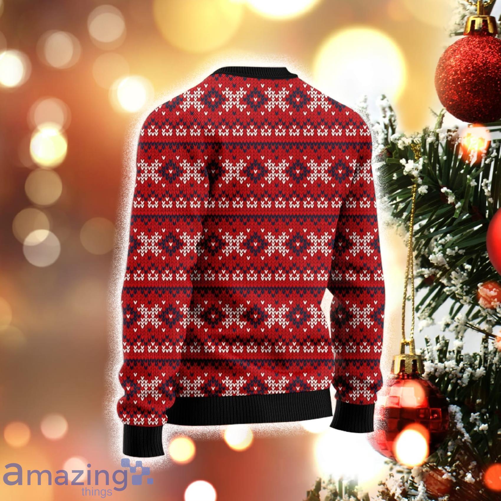 Black Cat What Night Life Christmas 3D Sweater Product Photo 1