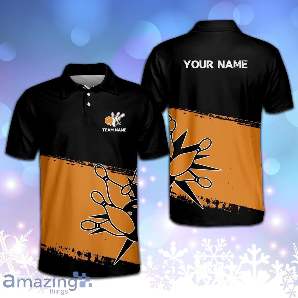 Black Orange Polo Shirt Product Photo 1