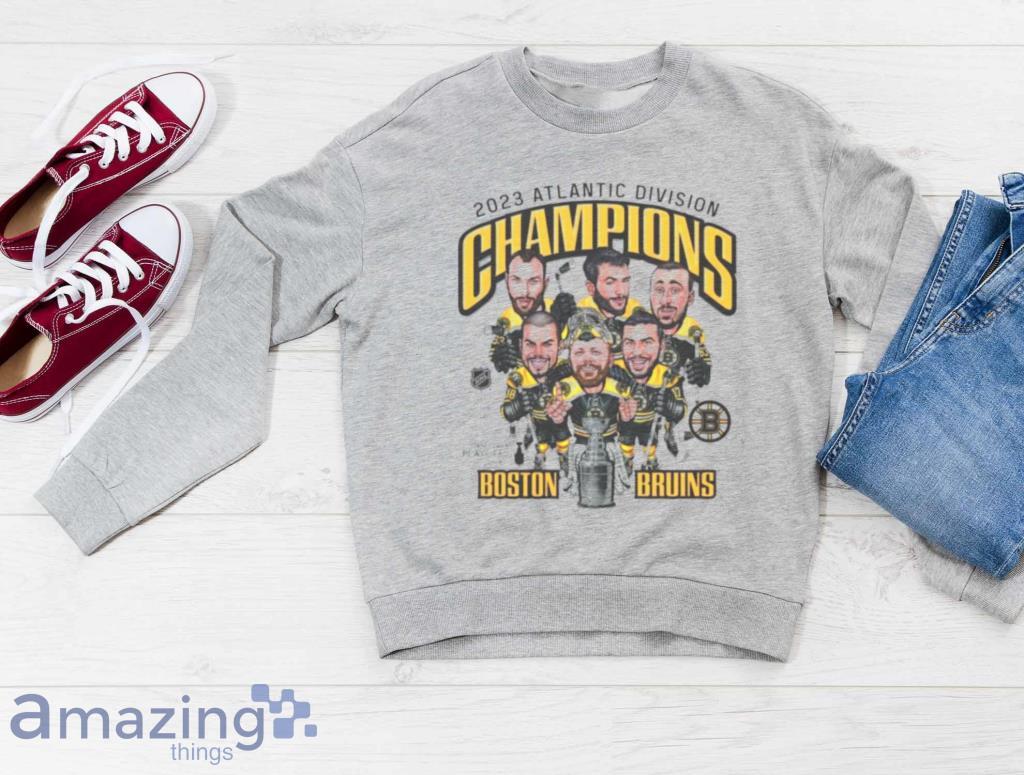Boston Bruins 2022 2023 Atlantic Division Champions Caricatures Shirt image Boston Bruins 2022 2023 Atlantic Division Champions Caricatures Shirt Product Photo 3