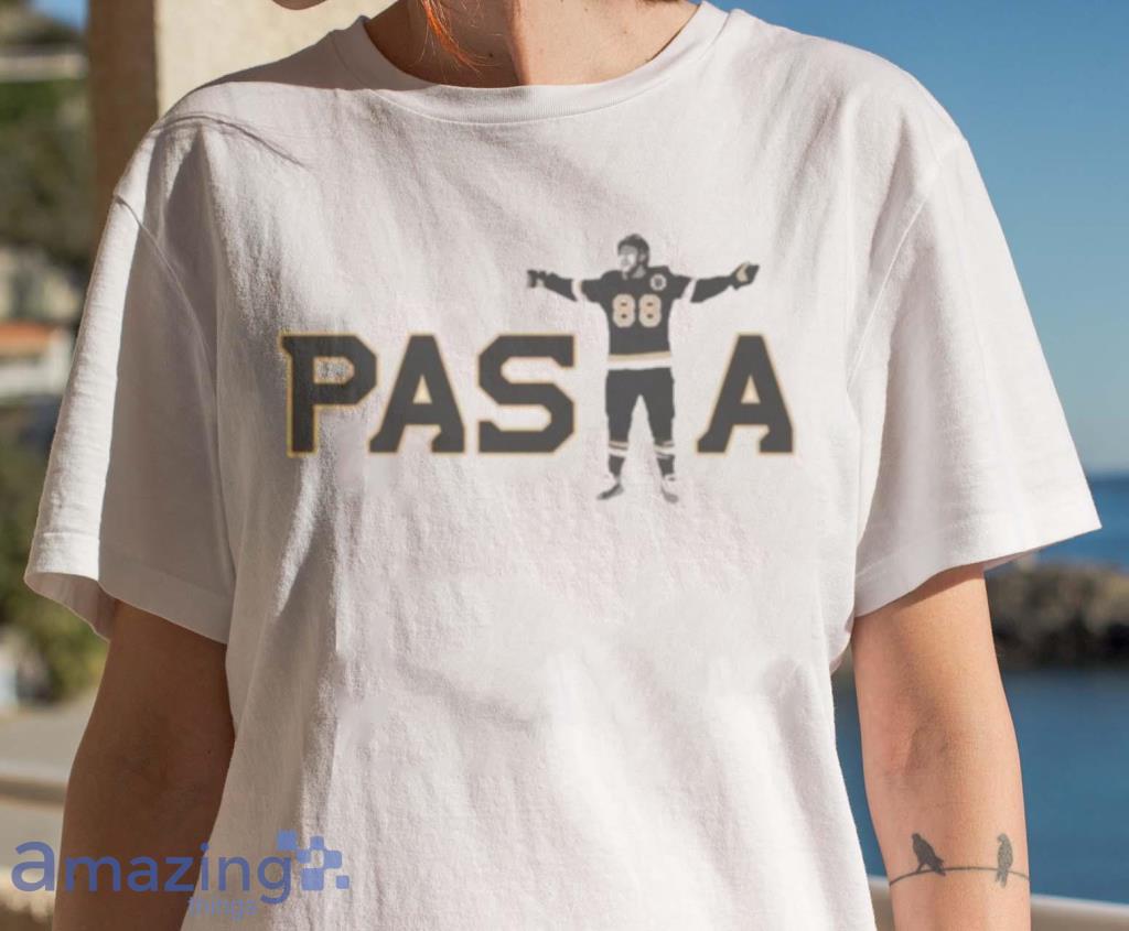 Black Bruins Boston Pastrnak Pasta Shirt | Essential T-Shirt
