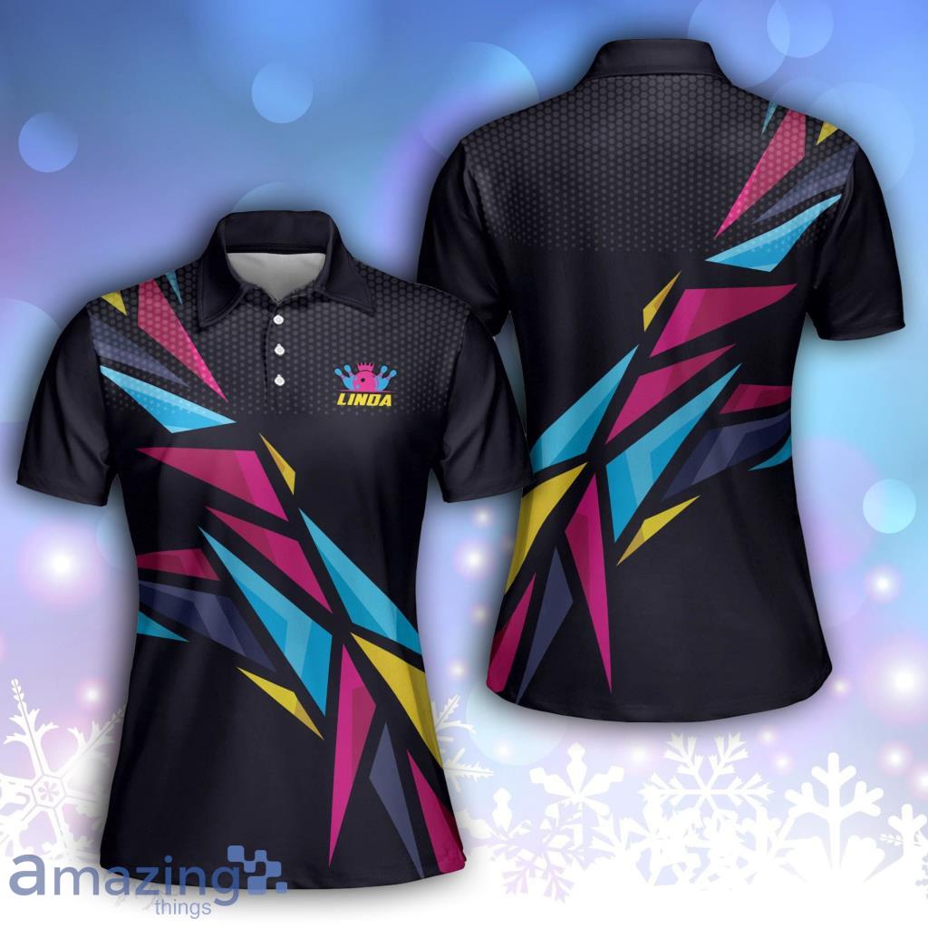 Bowling Colorful Sport Design Polo Shirt Product Photo 1