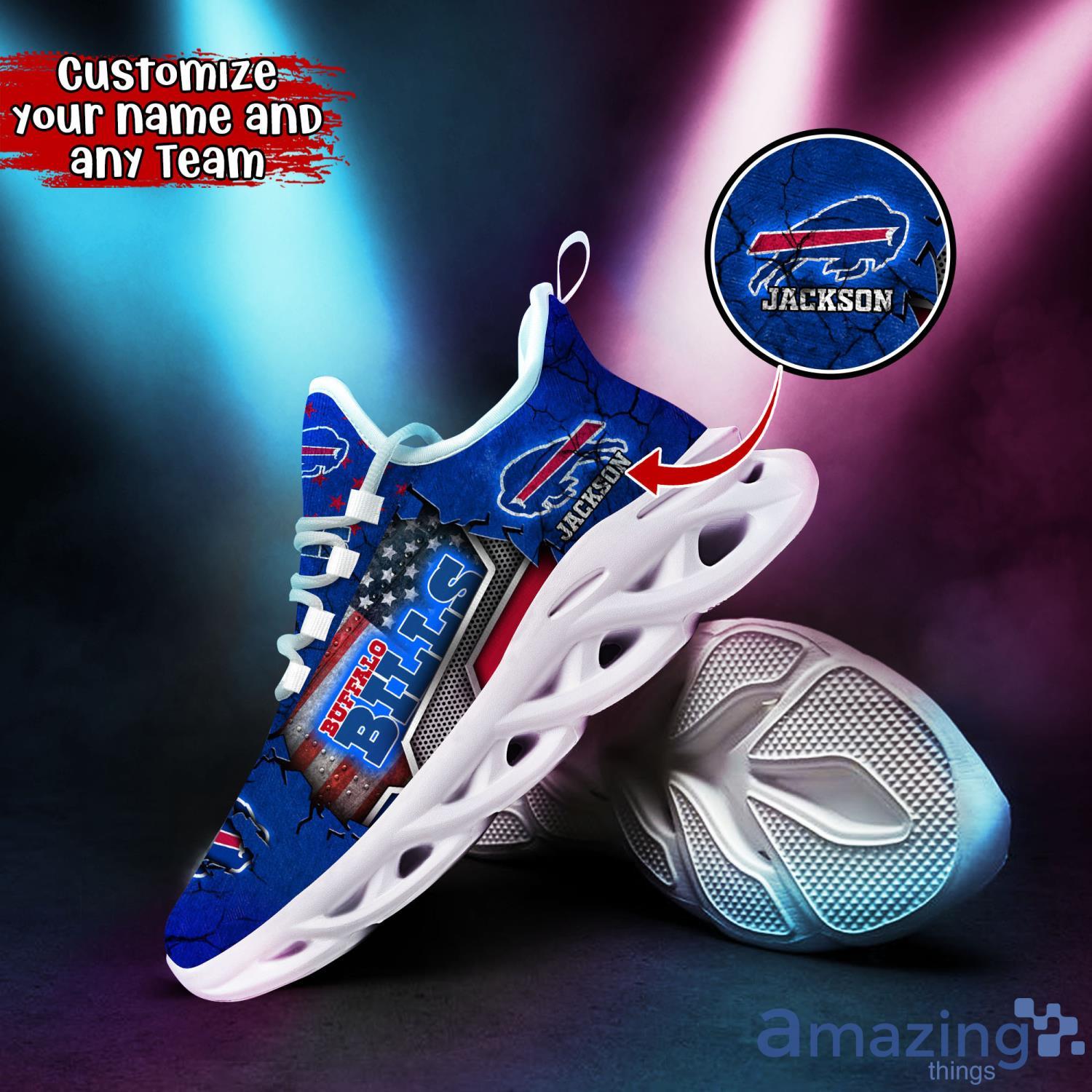 Buffalo Bills Logo NFL Sport Sneakers Design 1 Max Soul Shoes