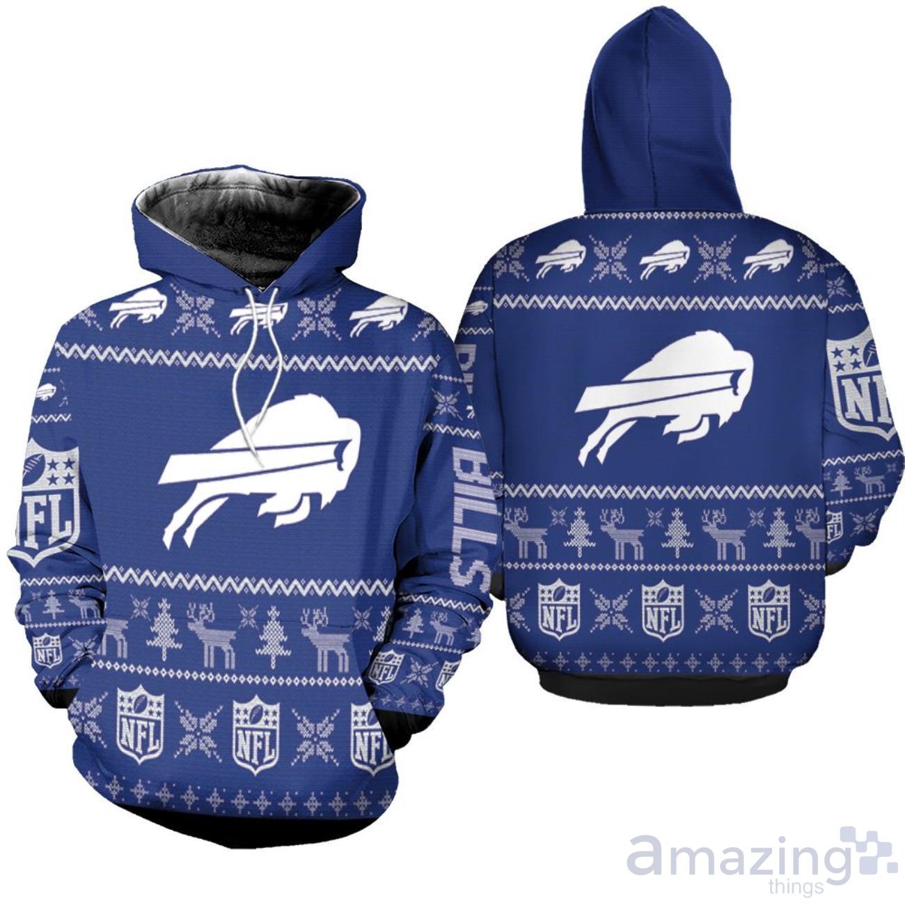 Buffalo Bills NFL Ugly Stadiums Christmas 3D Zip Hoodie Custom