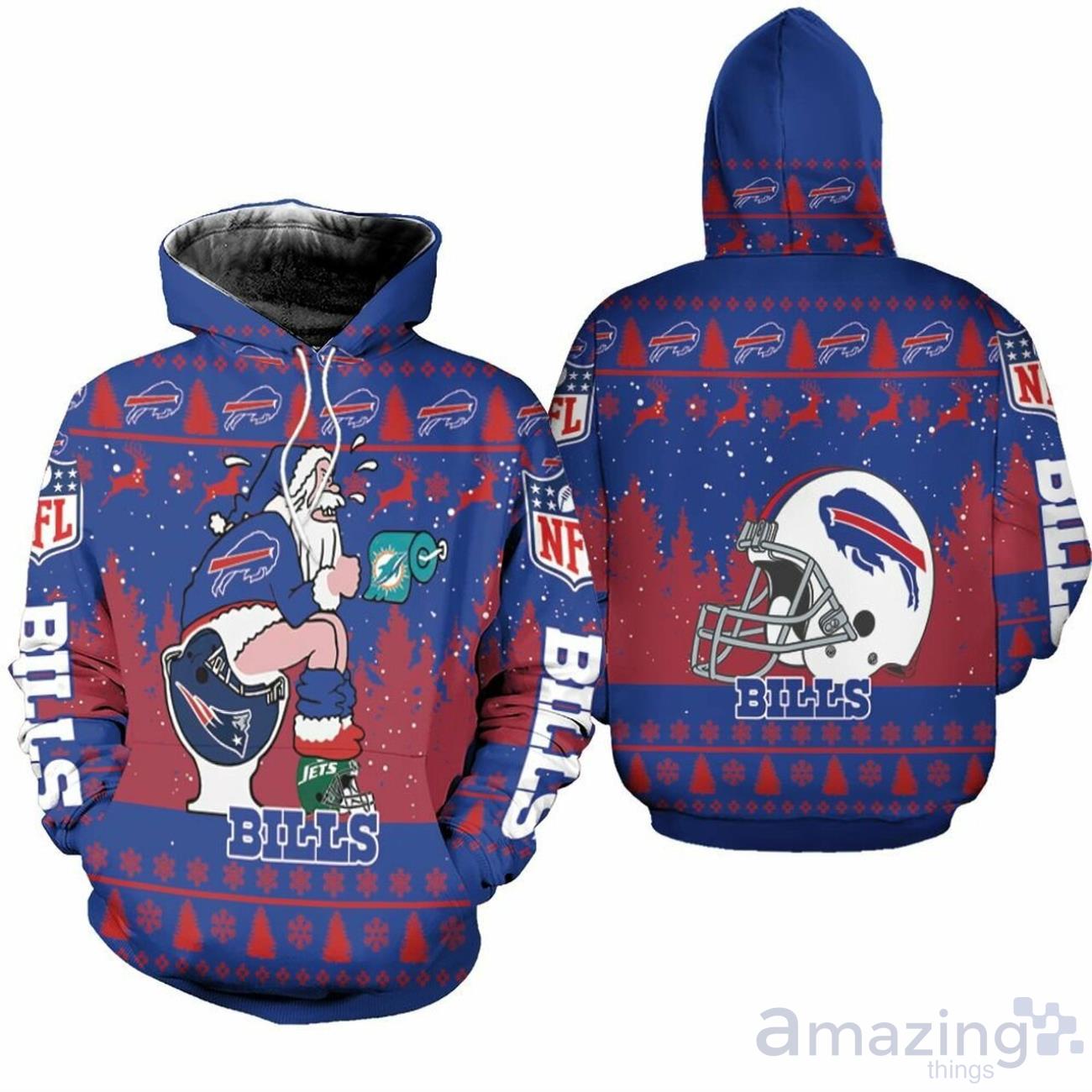 Buffalo Bills Logo Santa Hat Christmas Light Shirt, hoodie