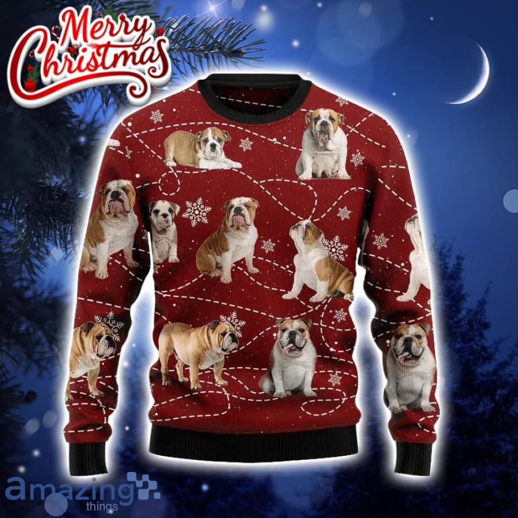 Walmart bulldog christmas sweater sale