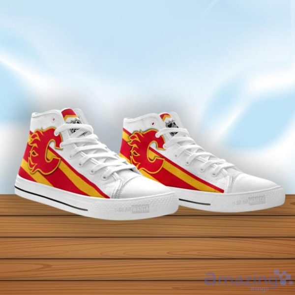 Calgary Flames High Top Shoes Style Sneakers For Fans