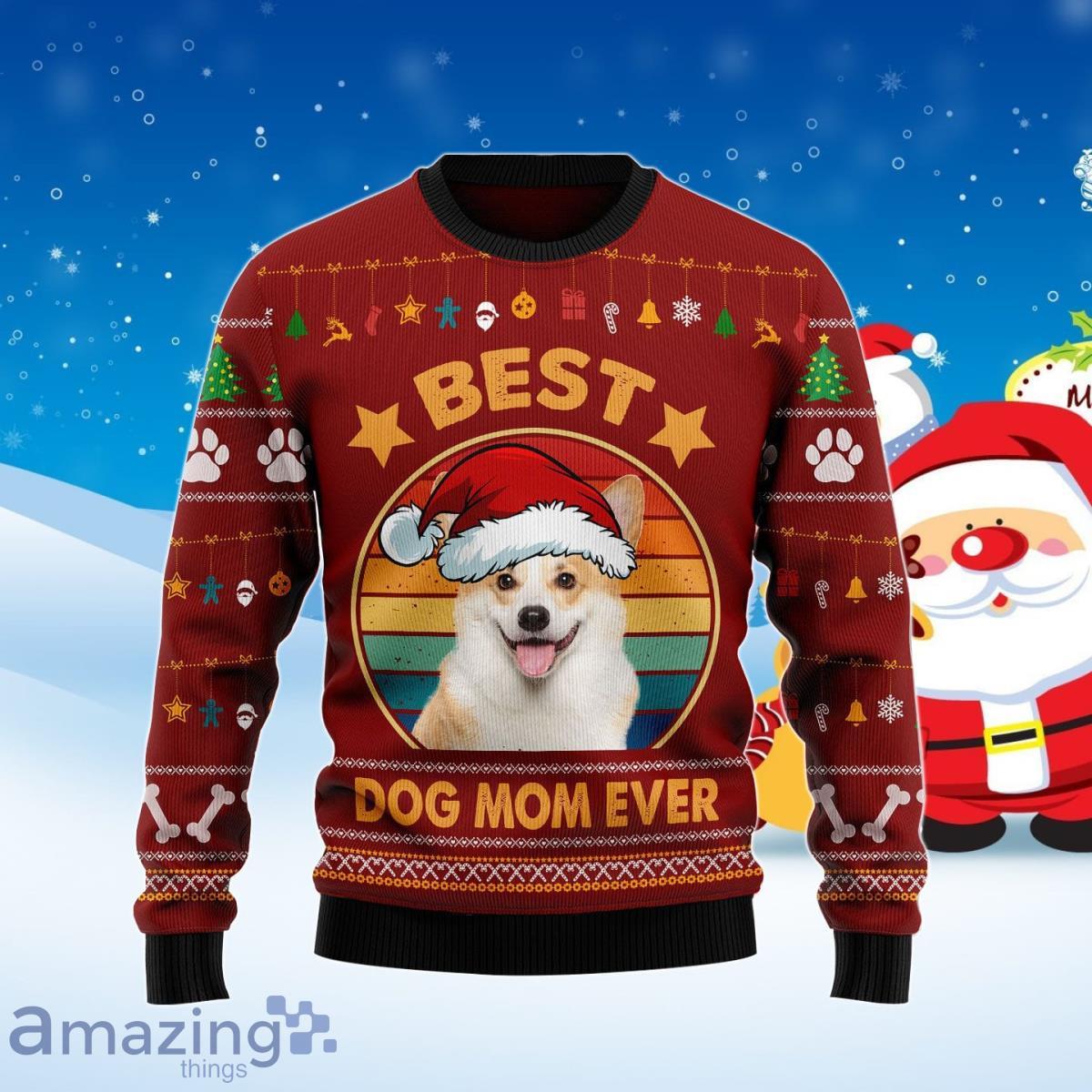 Cardigan Welsh Corgi Best Dog Mom Ever Ugly Christmas Sweater Best Gift Product Photo 1