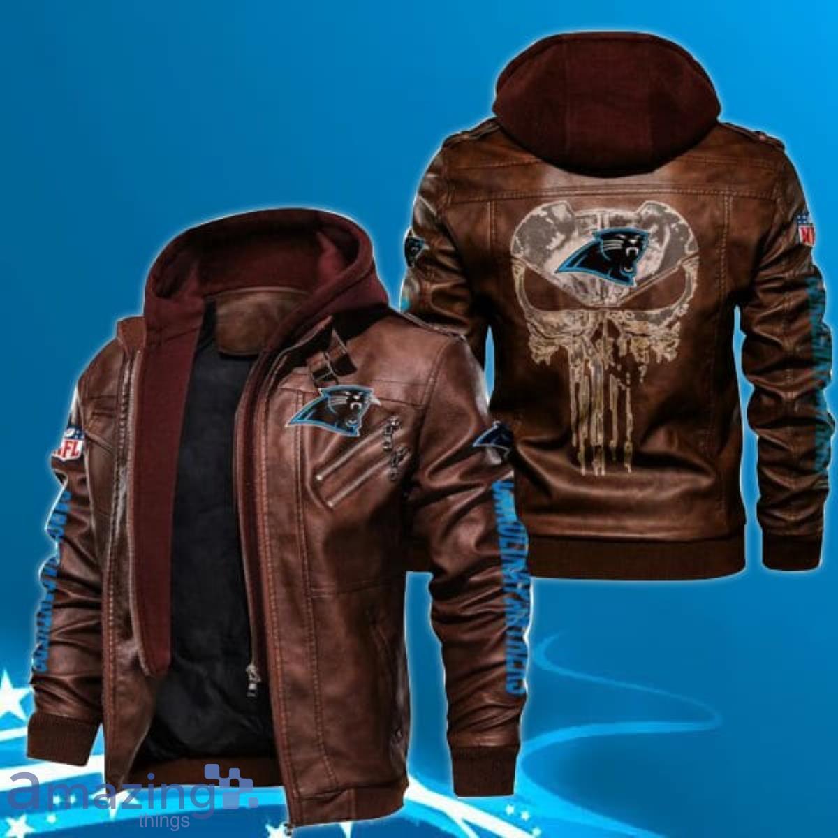 Carolina Panthers Leather Jacket Skulls Deaths Product Photo 1