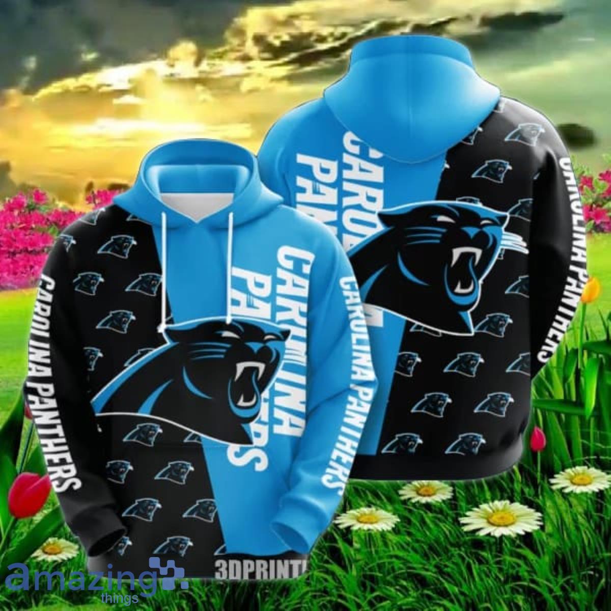 NFL Carolina Panthers Blue 3D Hoodie Zip Hoodie For Men And Women