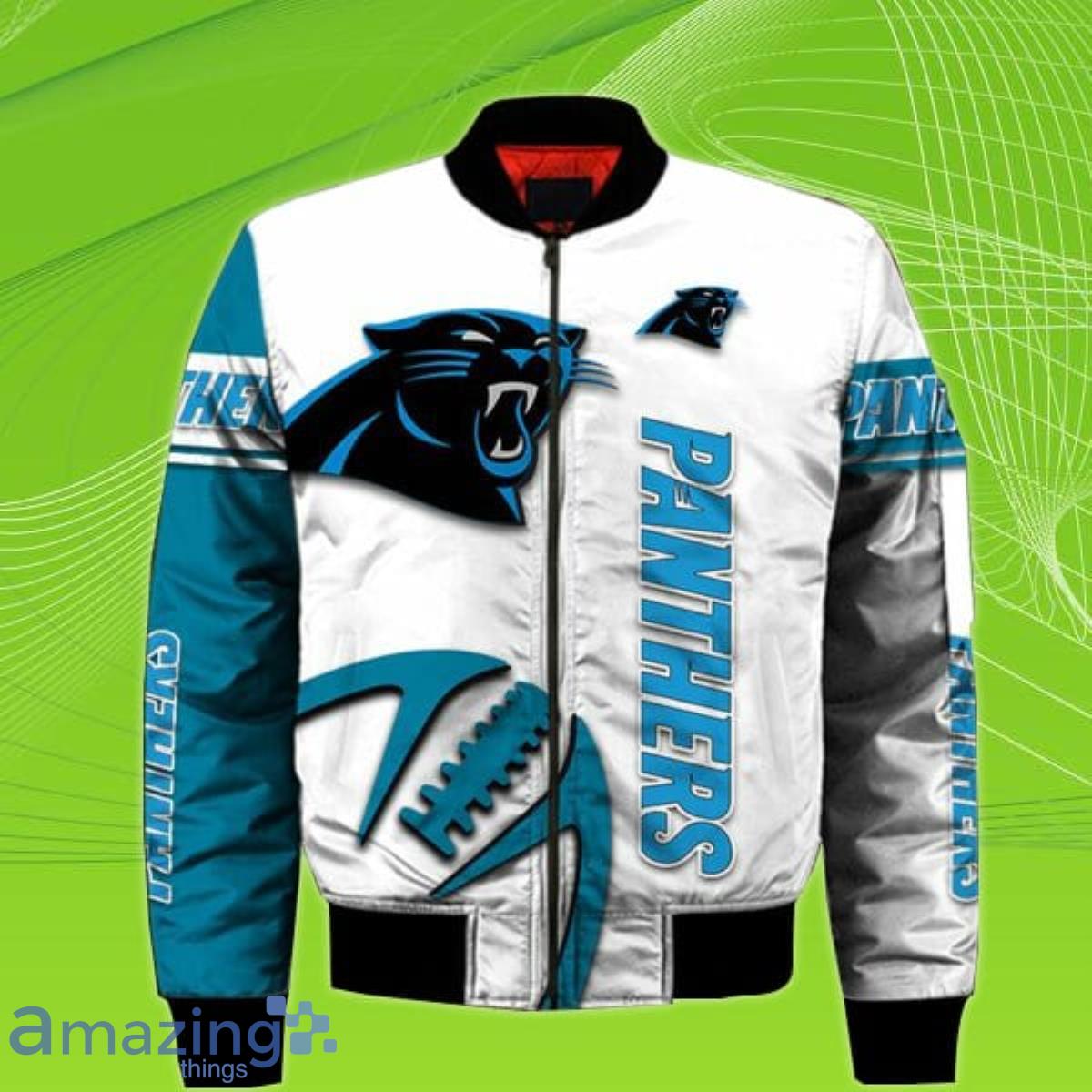 Carolina Panthers Leather Jacket Bomber Vintage Motorcycle Coats