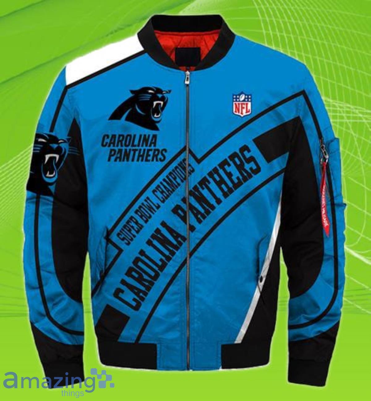 Carolina Panthers Leather Jacket For Men