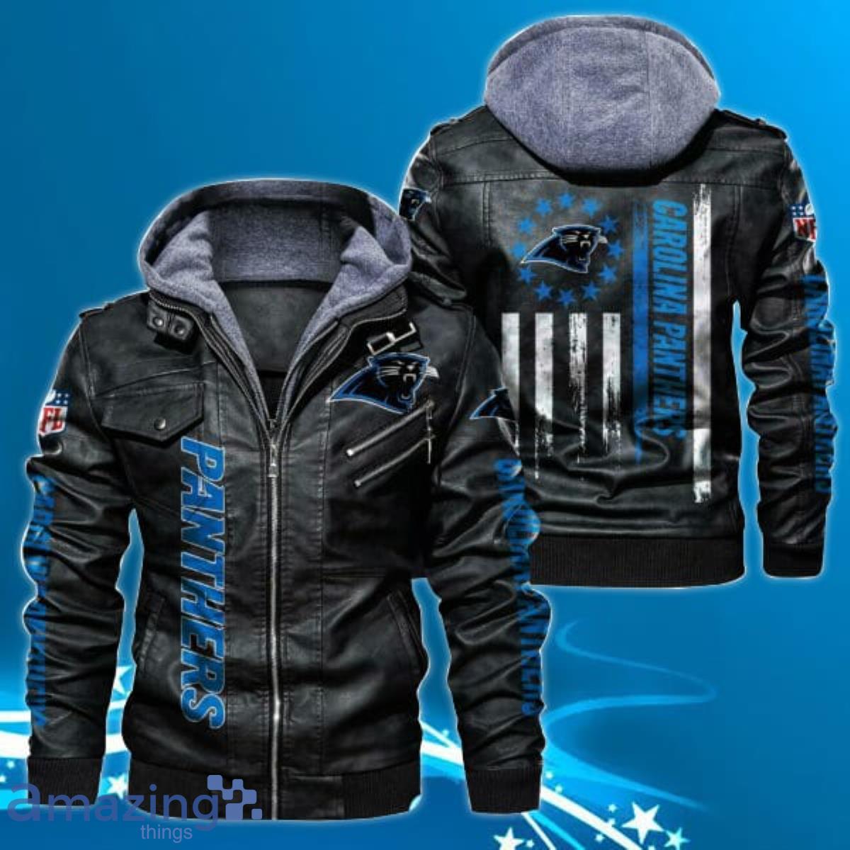 Carolina Panthers NFL Leather Jacket Impressive Gift Product Photo 1