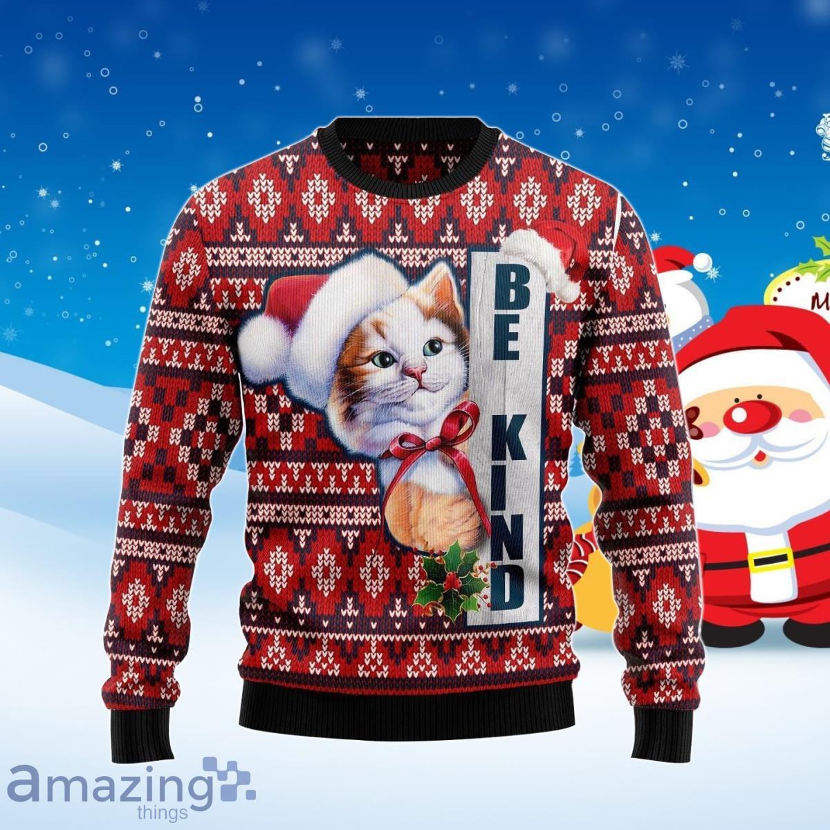 Cat Be Kind Ugly Christmas Sweater Best Gift For Men And Women Product Photo 1