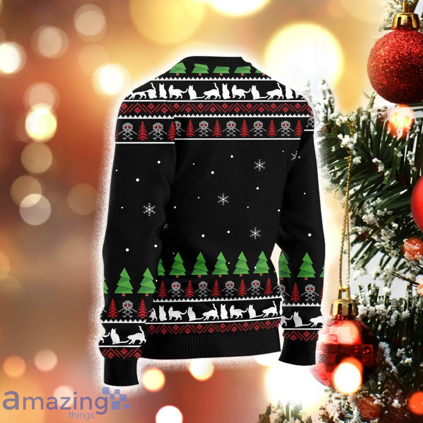 Cat Skull Santa Special Design For Christmas Holiday 3D Sweater image Cat Skull Santa Special Design For Christmas Holiday 3D Sweater Product Photo 2