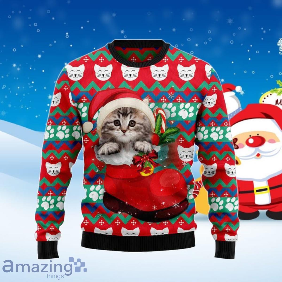 Cat Socks Ugly Christmas Sweater Best Gift For Men And Women Product Photo 1