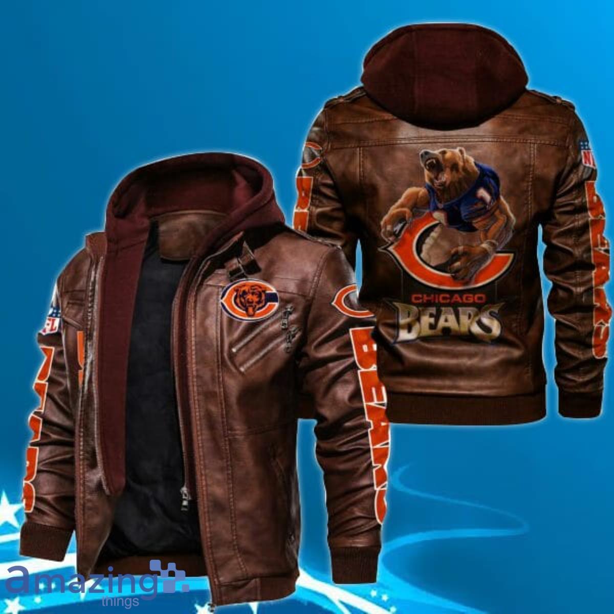 Chicago Bears NFL Leather Jacket Unique Gift