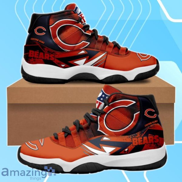 Chicago Bears NFL Premium Air Jordan 11 Sneaker Custom Name Product Photo 1