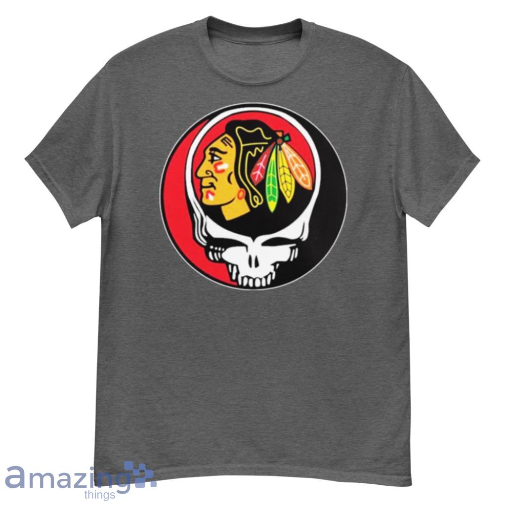 Chicago Blackhawks Grateful Dead Steal Your Face Hockey Nhl Shirt image Chicago Blackhawks Grateful Dead Steal Your Face Hockey Nhl Shirt Product Photo 3
