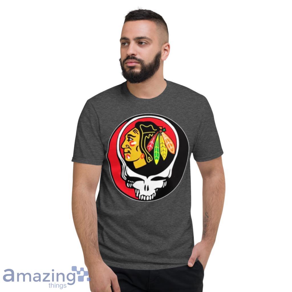 Chicago Blackhawks Grateful Dead Steal Your Face Hockey Nhl Shirt image Chicago Blackhawks Grateful Dead Steal Your Face Hockey Nhl Shirt Product Photo 5