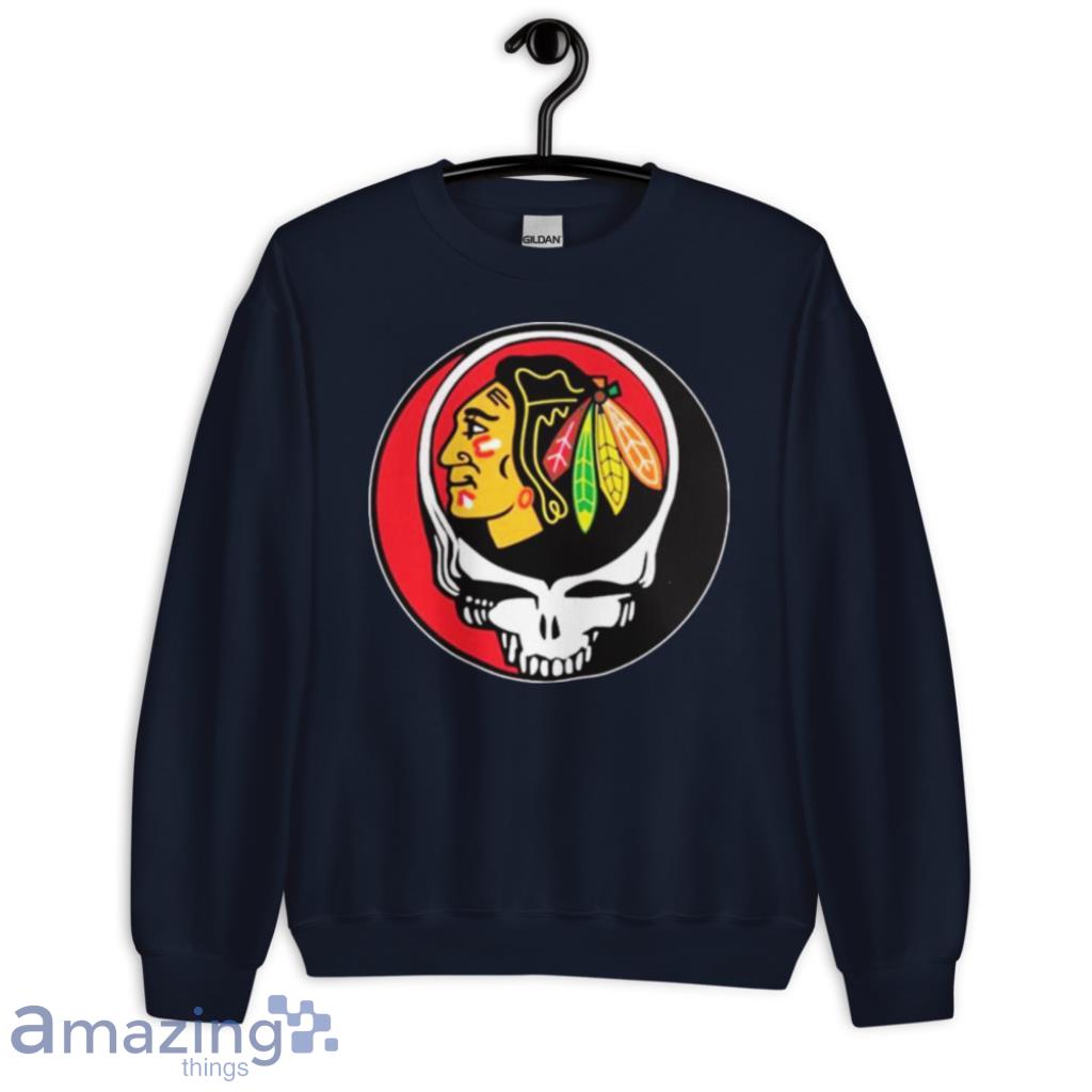 Chicago Blackhawks Grateful Dead Steal Your Face Hockey Nhl Shirt image Chicago Blackhawks Grateful Dead Steal Your Face Hockey Nhl Shirt Product Photo 7