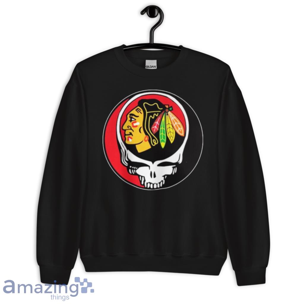 Chicago Blackhawks Grateful Dead Steal Your Face Hockey Nhl Shirt image Chicago Blackhawks Grateful Dead Steal Your Face Hockey Nhl Shirt Product Photo 8
