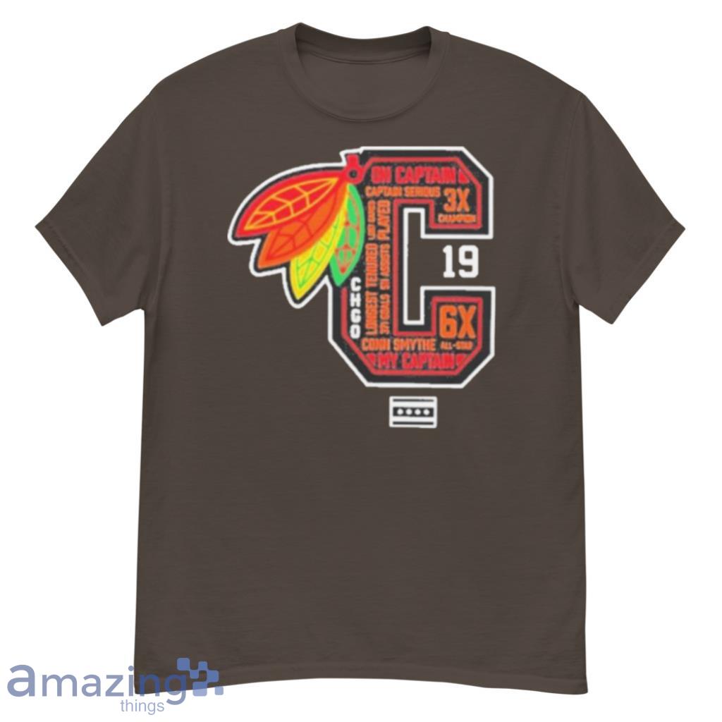 Chicago Blackhawks Oh Captain My Captain T Shirt image Chicago Blackhawks Oh Captain My Captain T Shirt Product Photo 2