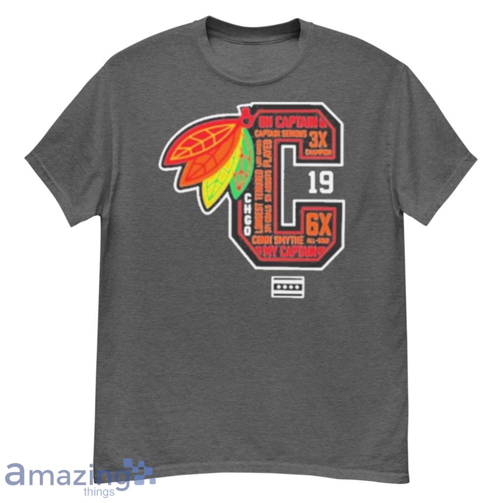 Chicago Blackhawks Oh Captain My Captain T Shirt image Chicago Blackhawks Oh Captain My Captain T Shirt Product Photo 3