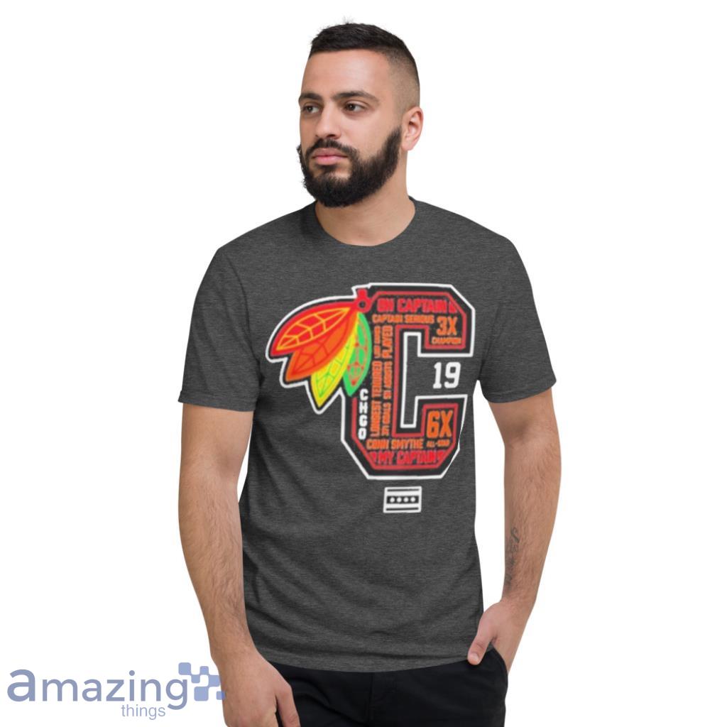 Chicago Blackhawks Oh Captain My Captain T Shirt image Chicago Blackhawks Oh Captain My Captain T Shirt Product Photo 5
