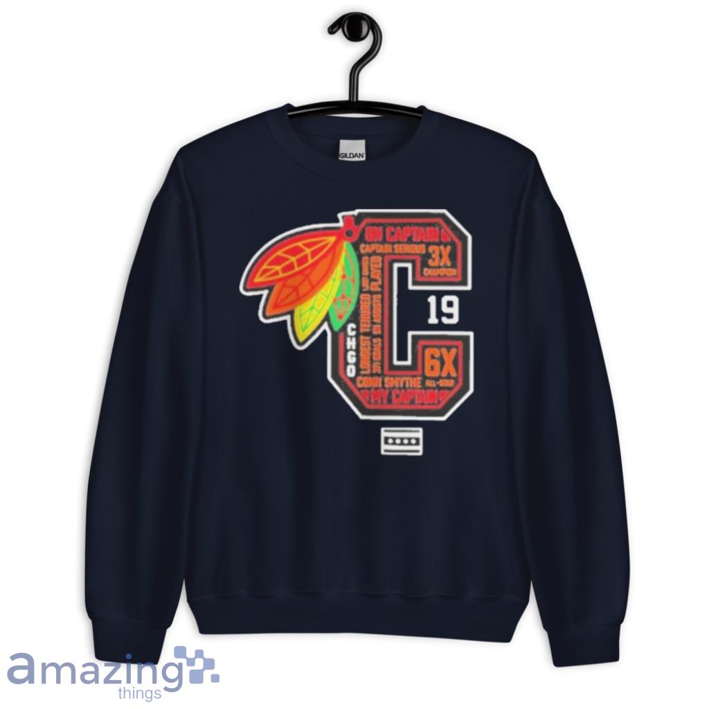 Chicago Blackhawks Oh Captain My Captain T Shirt image Chicago Blackhawks Oh Captain My Captain T Shirt Product Photo 7