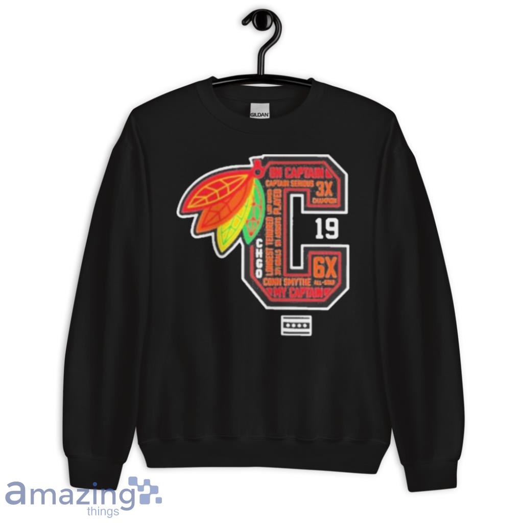 Chicago Blackhawks Oh Captain My Captain T Shirt image Chicago Blackhawks Oh Captain My Captain T Shirt Product Photo 8