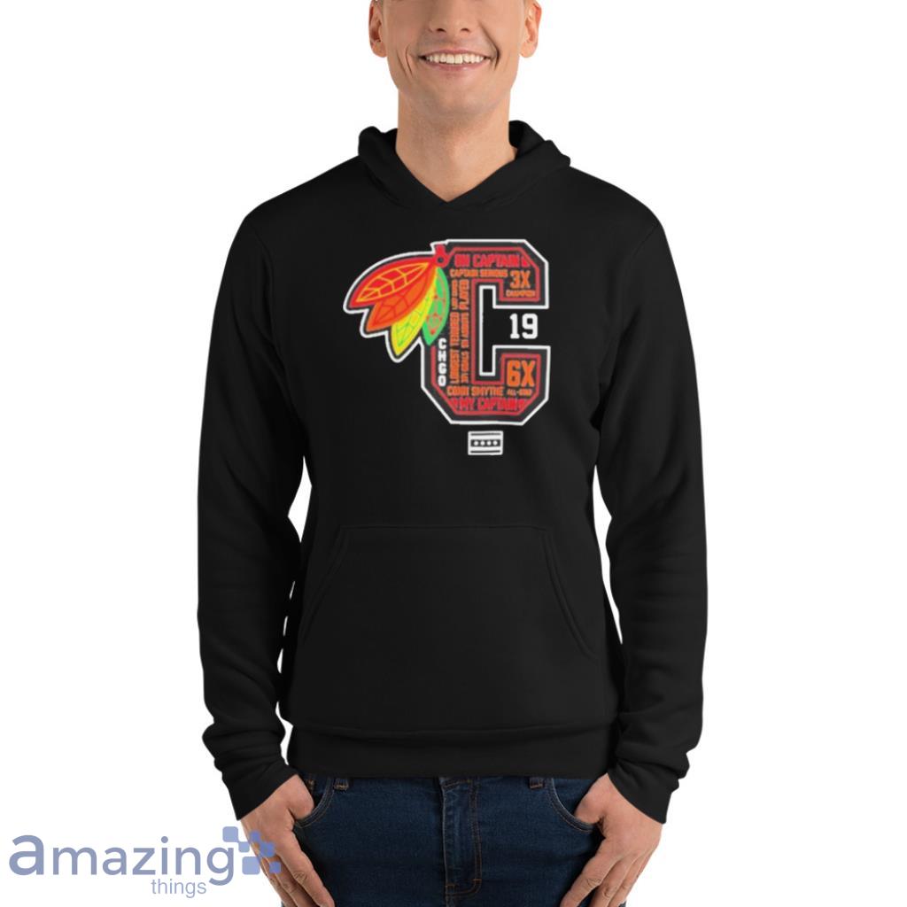 Chicago Blackhawks Oh Captain My Captain T Shirt image Chicago Blackhawks Oh Captain My Captain T Shirt Product Photo 10