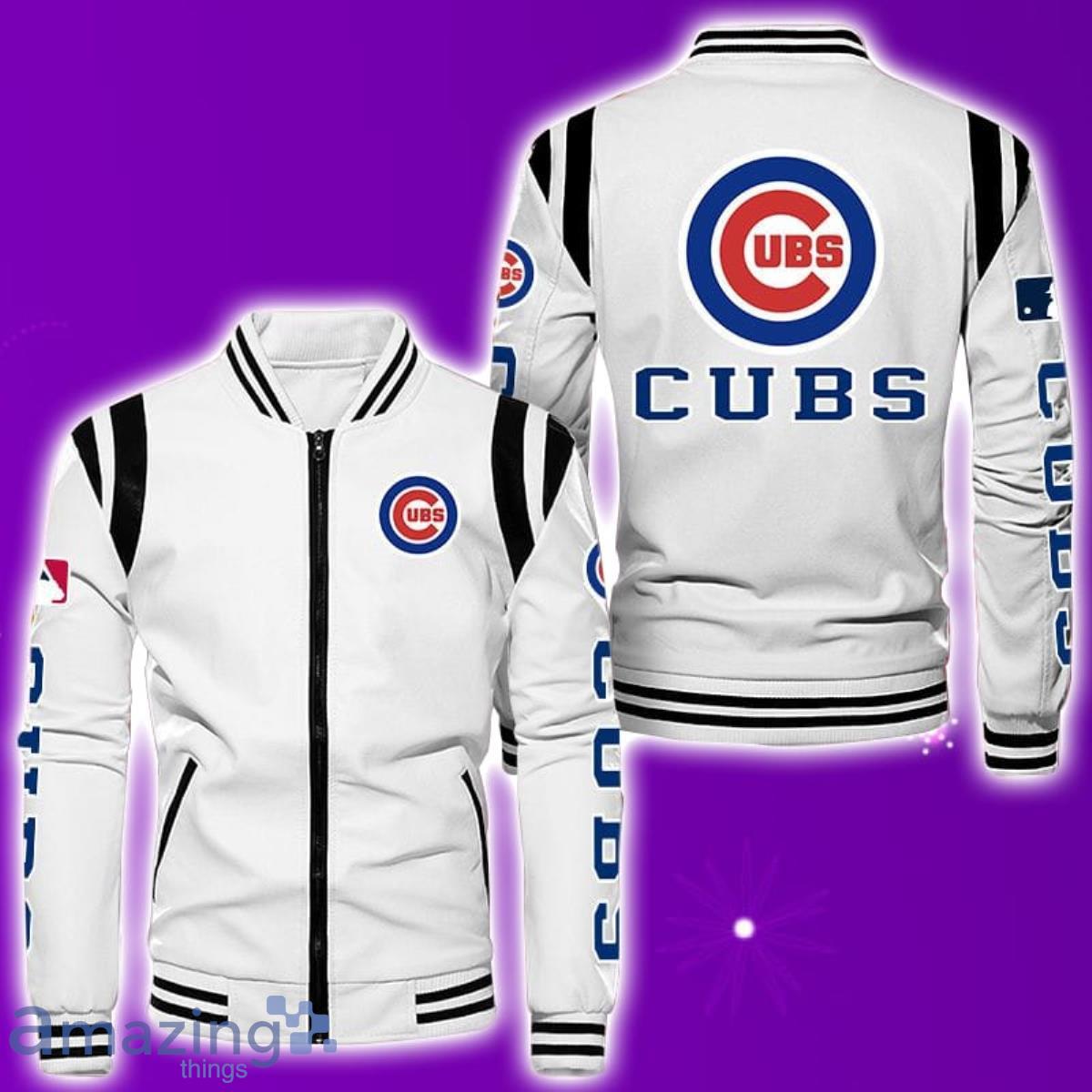 Chicago Cubs Leather Bomber Jacket Best Gift For Men And Women Fans image Chicago Cubs Leather Bomber Jacket Best Gift For Men And Women Fans Product Photo 2