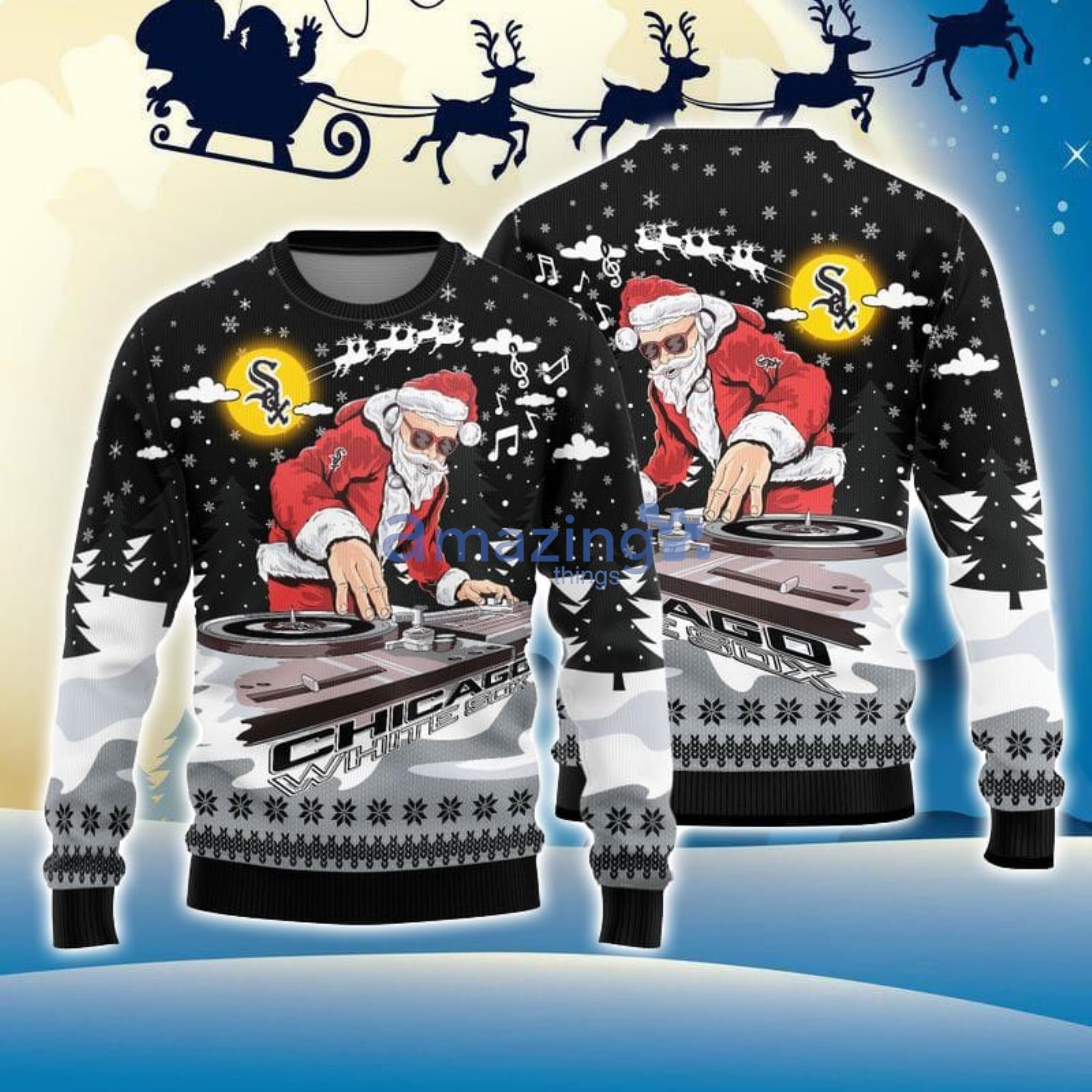 Chicago White Sox Christmas Funny DJ Santa Ugly Christmas Sweater Men And Women Christmas Gift Product Photo 1