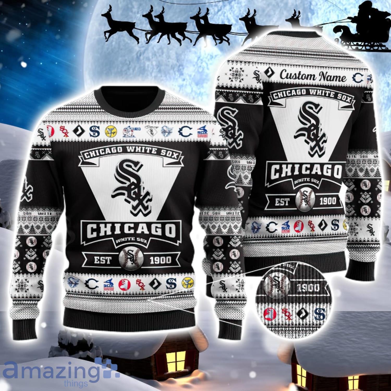 Christmas Gift Chicago White Sox Sport Fans 3D Ugly Christmas Sweater For  Men And Women