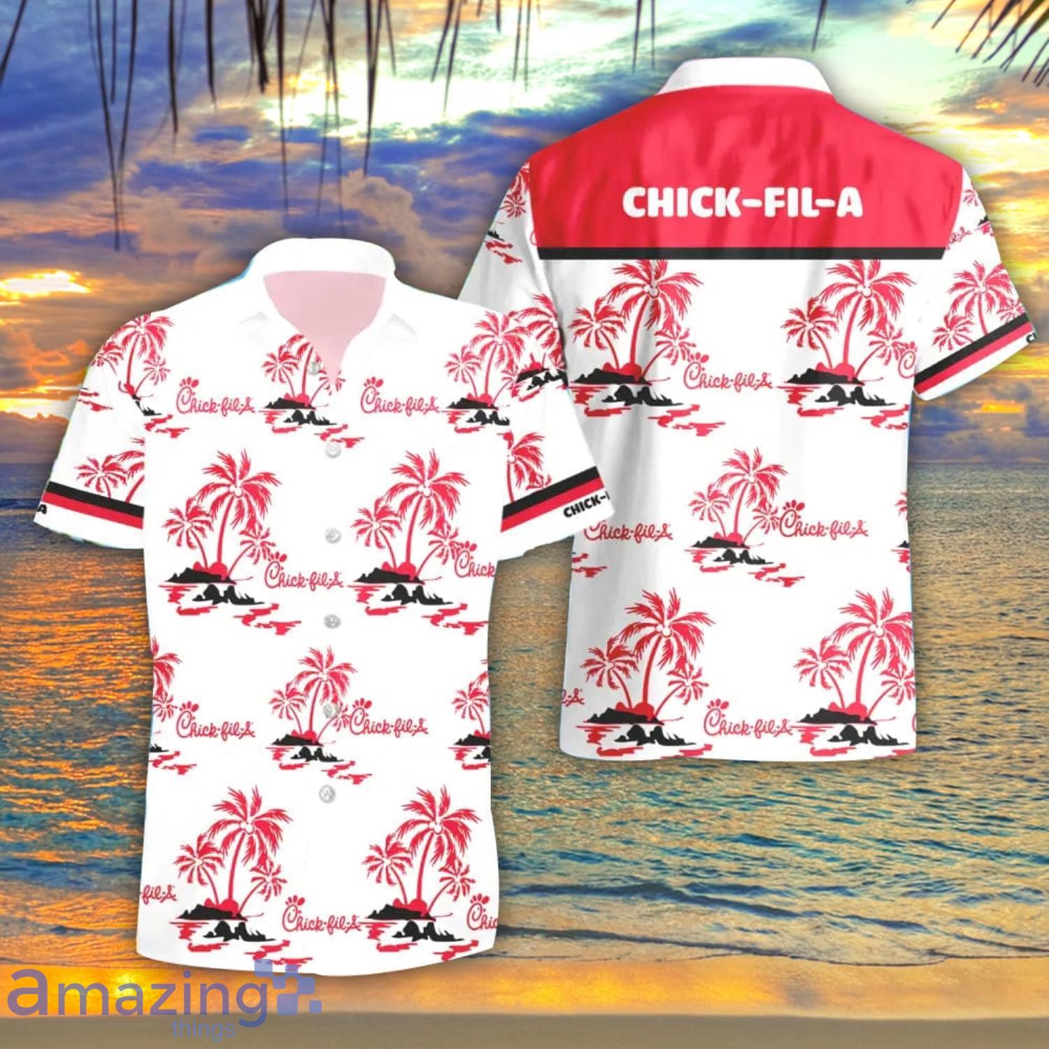 Chick-Fil-A Summer Beach Coconut Pattern Hawaiian Shirt And Shorts Men And Women Gift Product Photo 1