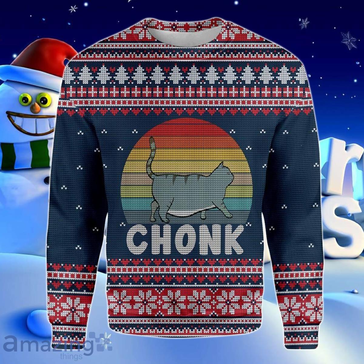 Chonk Cat Ugly Christmas Sweater Best Gift For Men And Women Product Photo 1