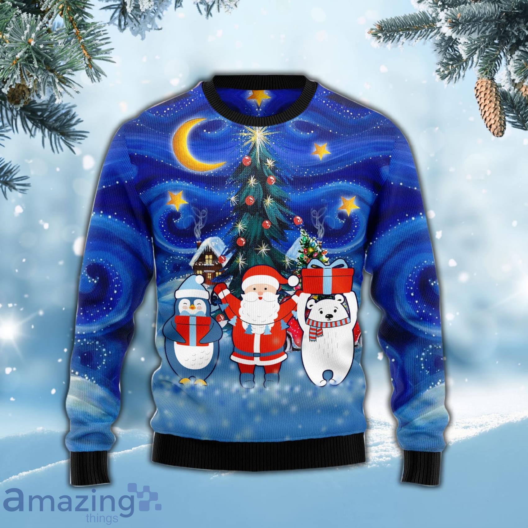 Christmas Gift Chicago Bears Christmas Snowflakes Pattern 3D Ugly Christmas  Sweater For Men And Women