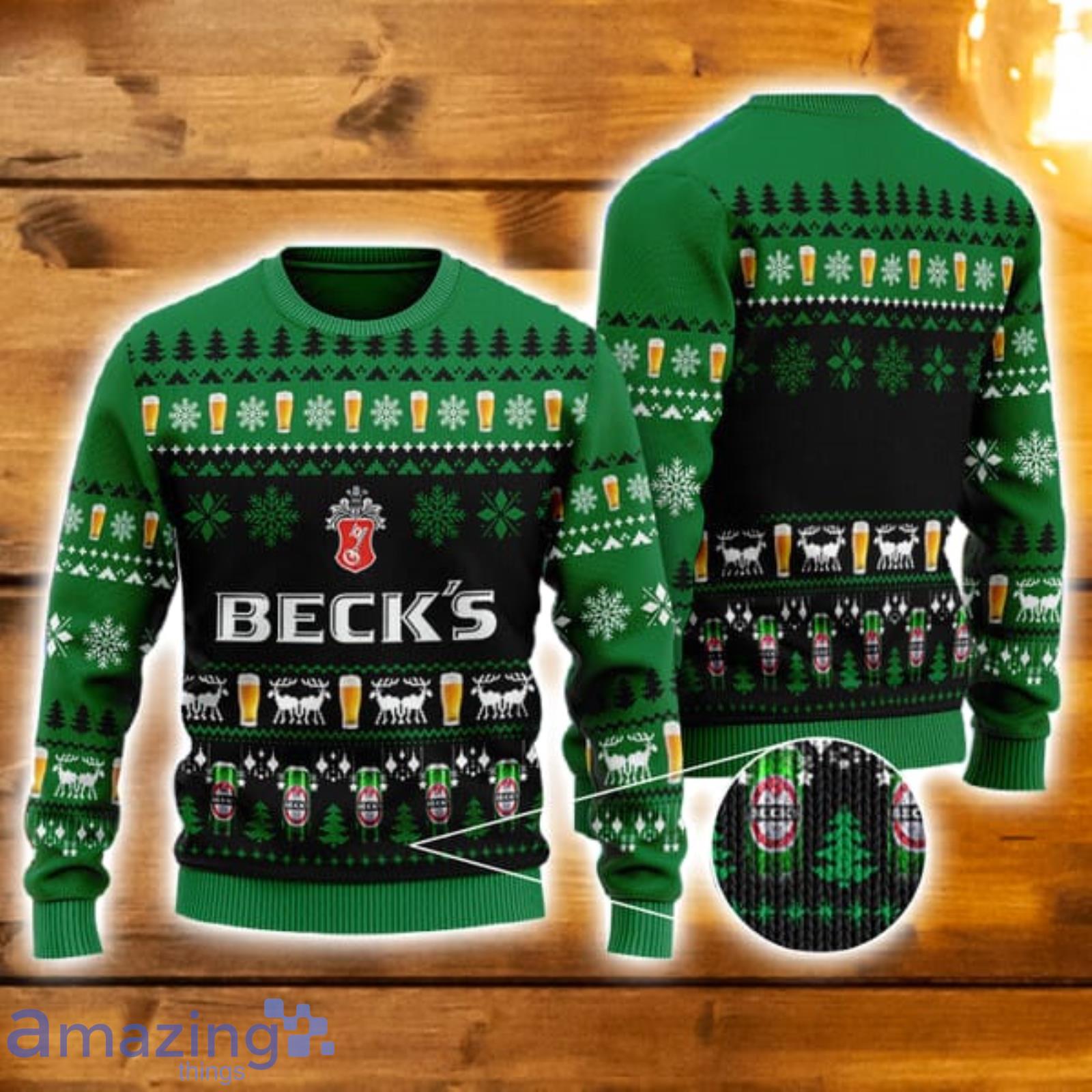Christmas Geo Pattern Beck's Beer Ugly Christmas Sweater Cute Christmas Gift for Men And Women Product Photo 1