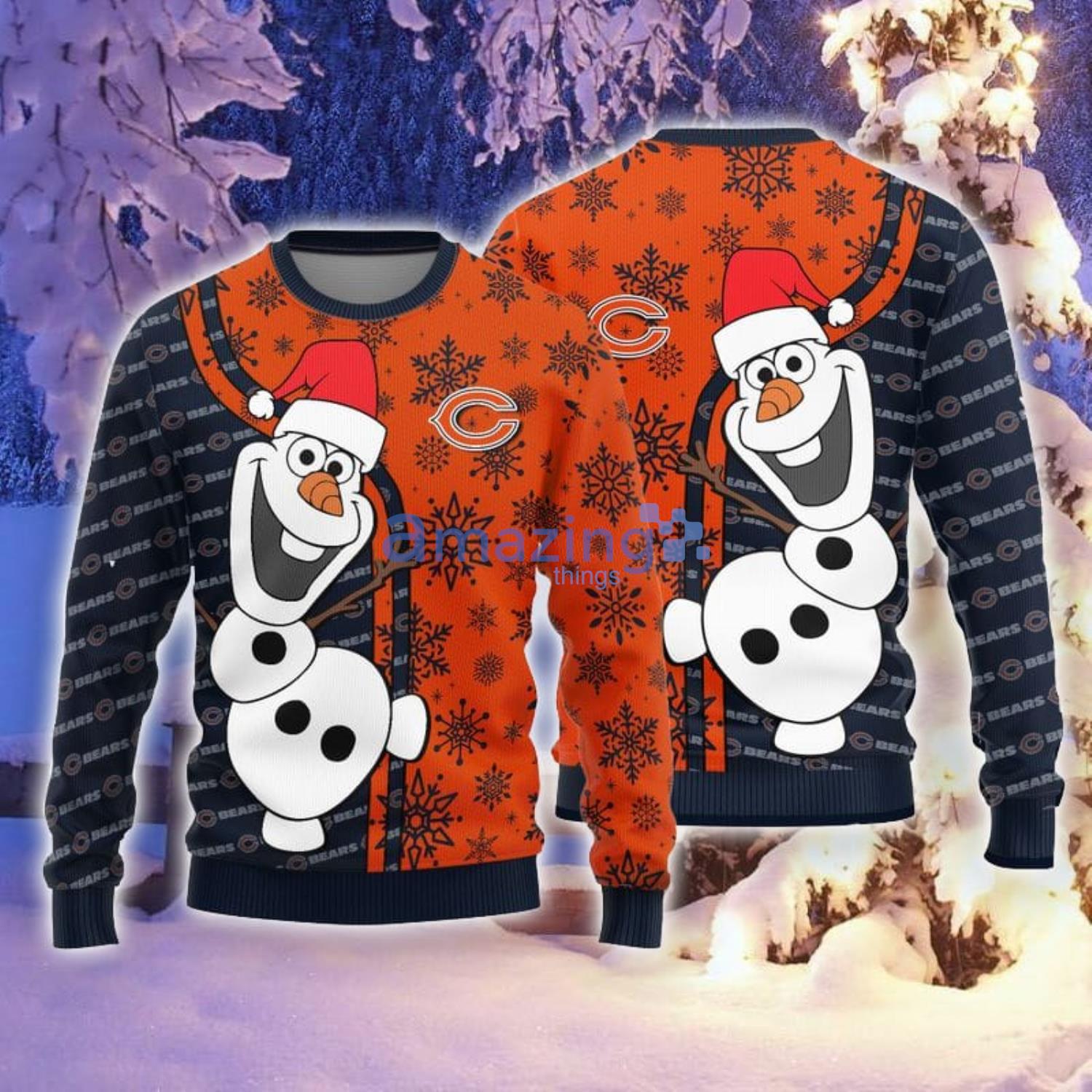 Personalized Chicago Bears Football Team Logo Christmas Ugly Sweater Mens -  T-shirts Low Price