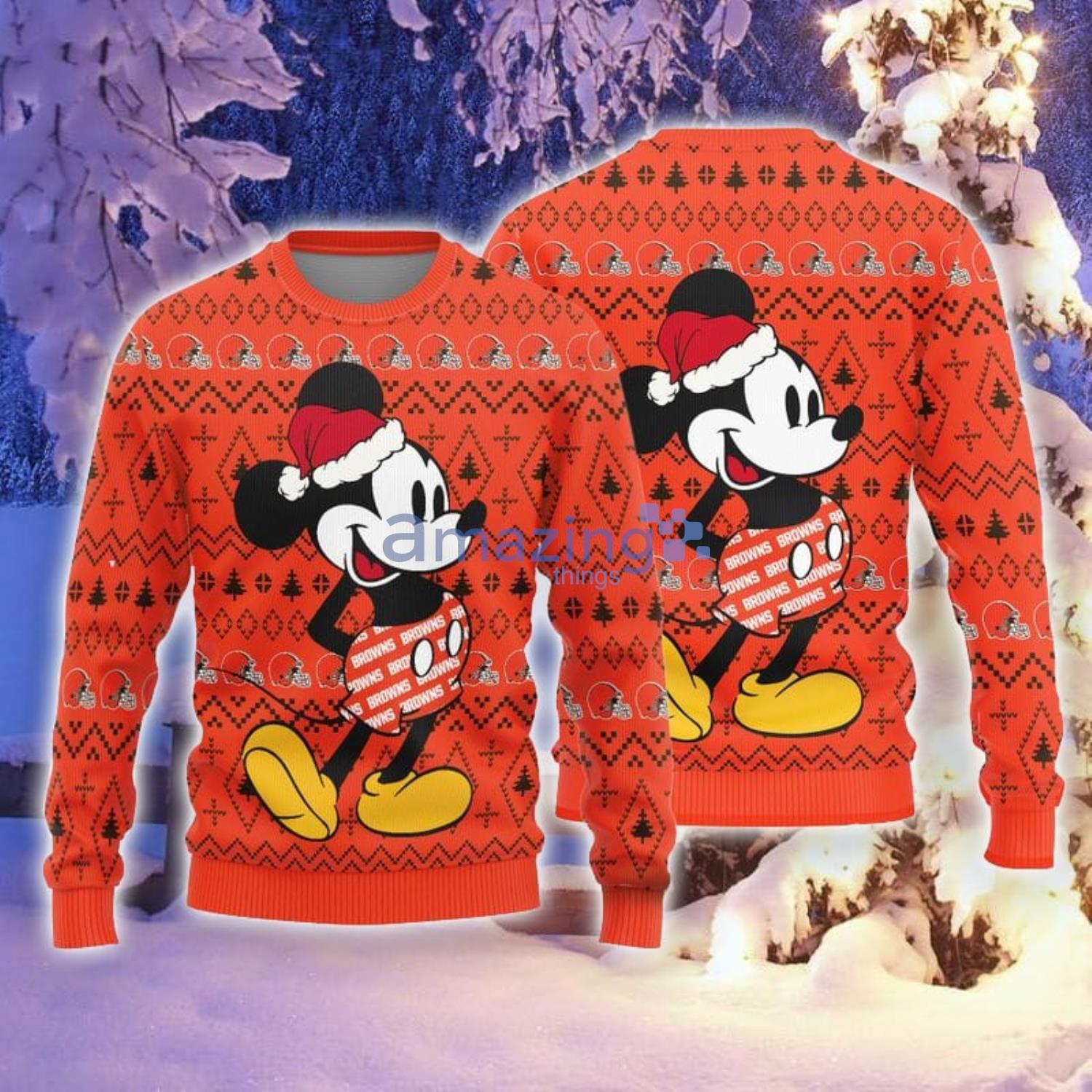 NFL Cleveland Browns Mickey Mouse Christmas Ugly Sweater - T-shirts Low  Price