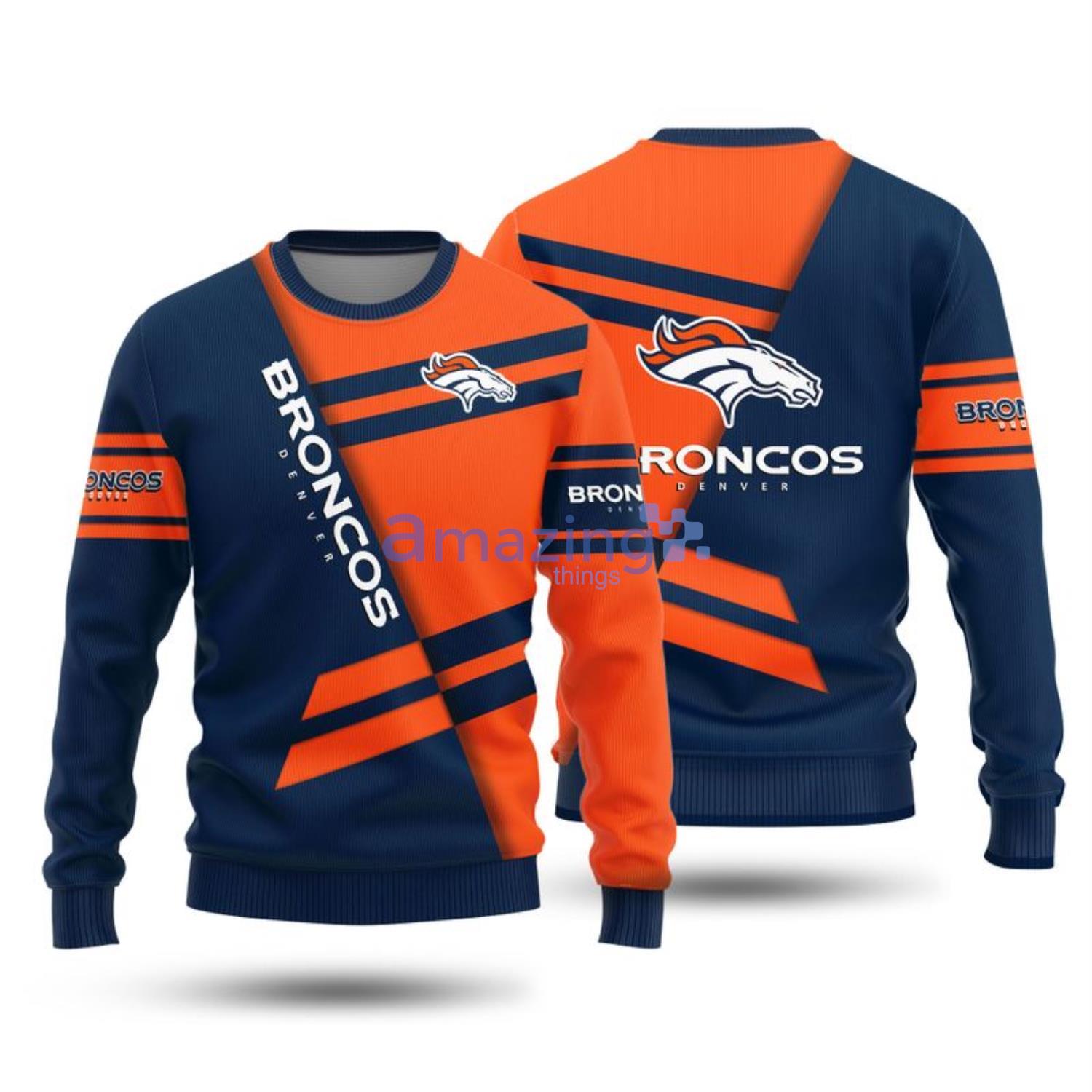 Denver Broncos Ugly Christmas Sweater 3D Gift For Fans