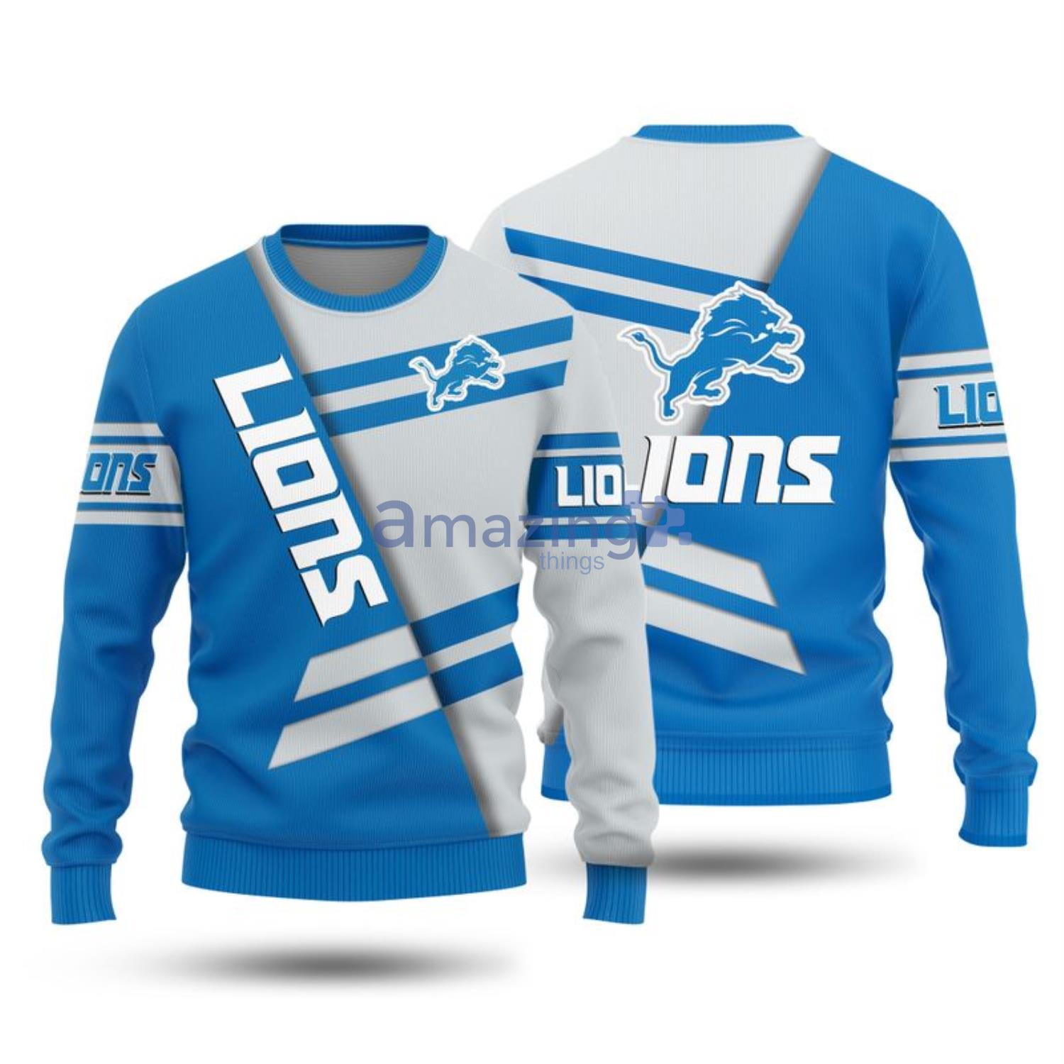 DETROIT LIONS SUNDAY DRIVES PREMIUM FLEECE DROP SHOULDER CREWNECK