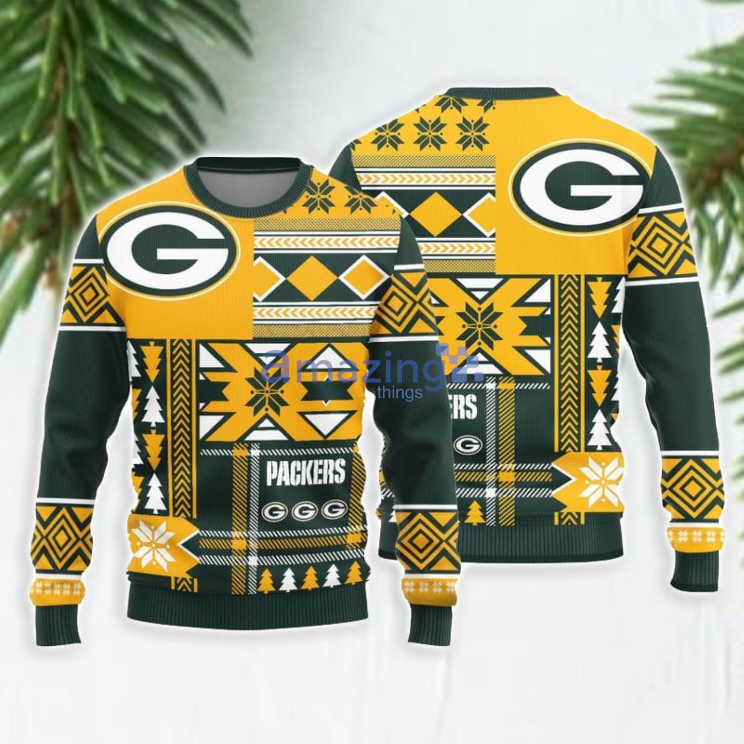 Christmas Gift Green Bay Packers Sport Fans 3D Ugly Christmas Sweater For  Men And Women