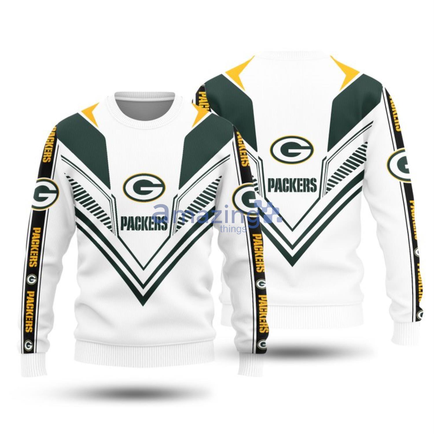 Christmas Gift Green Bay Packers White Sweater For Men And Women