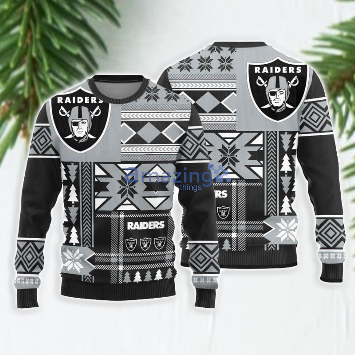 Christmas Gift Las Vegas Raiders Ugly Christmas Sweater Sport Gift For Fans Product Photo 1