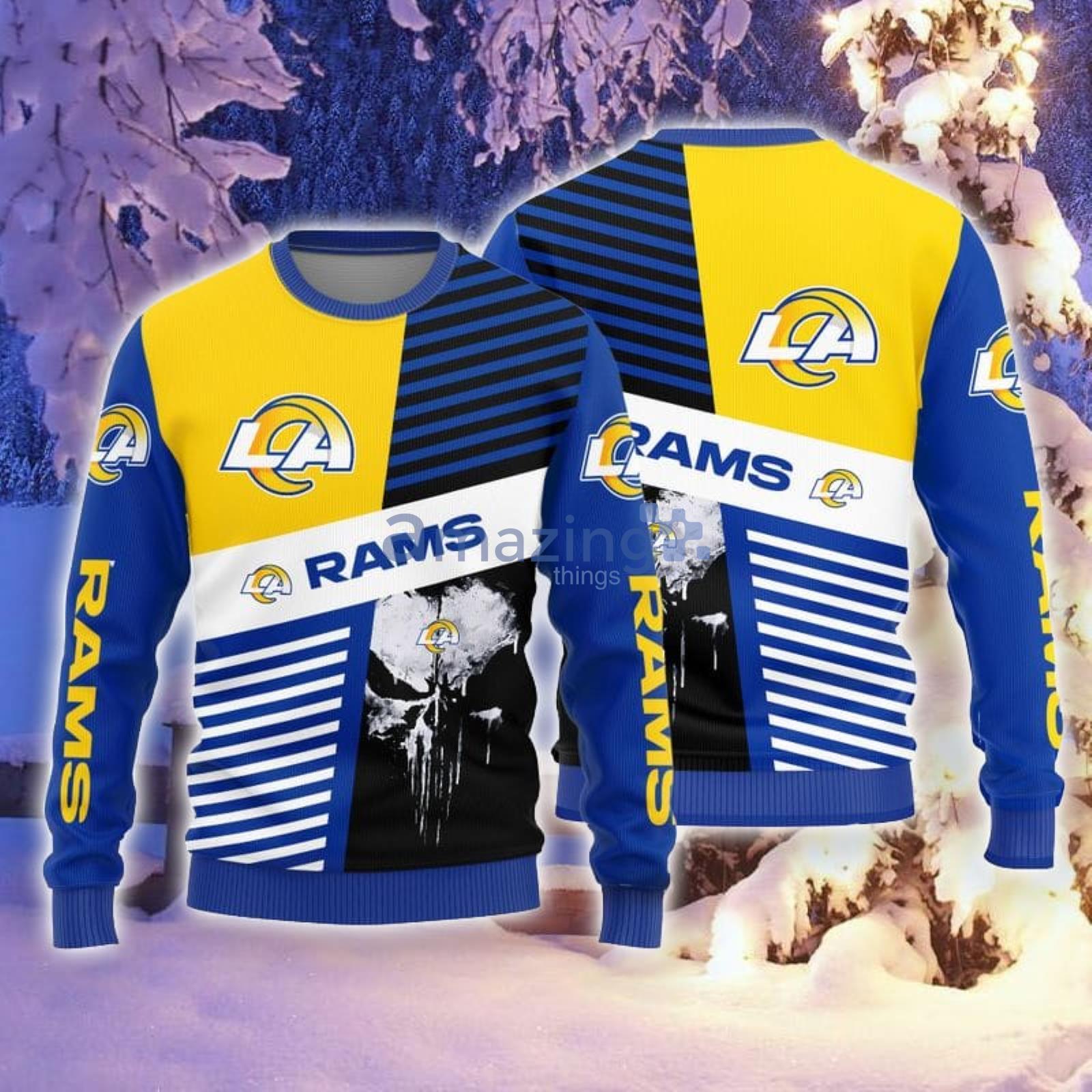 Los Angeles Rams Christmas Mountain Pattern 3D Sweater Christmas Gift