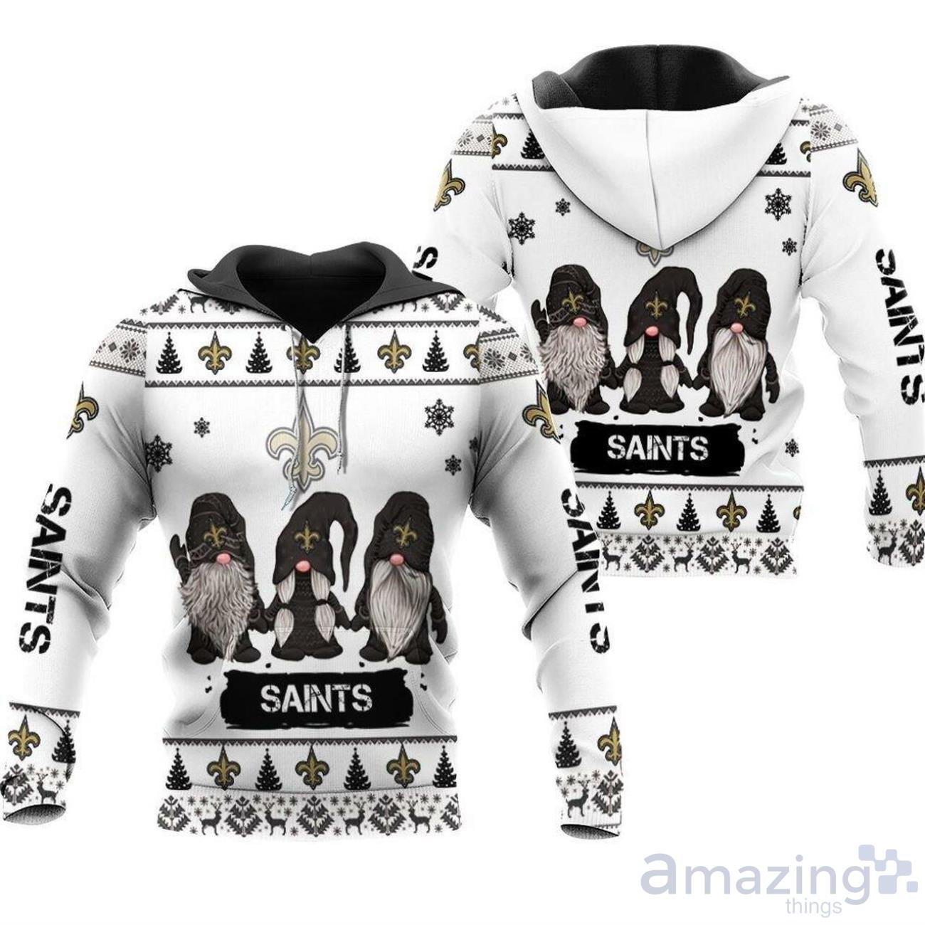 New Orleans Saints All Over Printed White Christmas Sweater